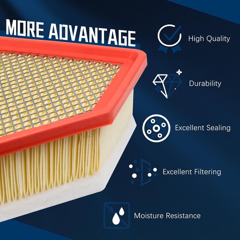 VINMS A3248C 84554703 Engine Air Filter Compatible With 2020-2024 Chevrolet Silverado 2500 HD/Silverado 3500 HD 6.6L,GMC Sierra 2500 HD/Sierra 3500 HD 6.6L - Image 3